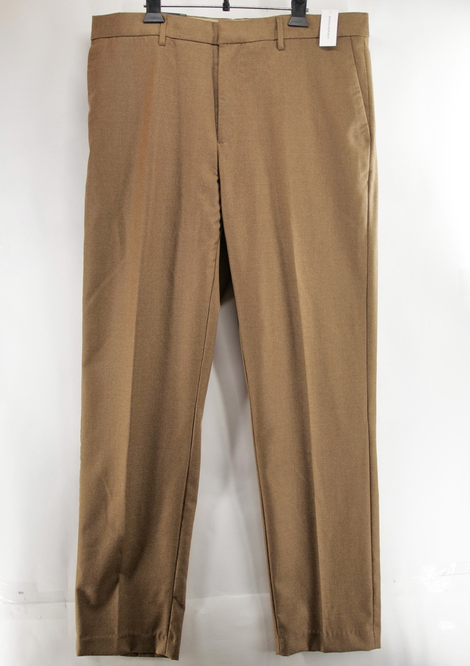 Banana Republic NWT Fabbrica Alta Marzotto Virgin Wool Tapered Pants 36x34 Tan